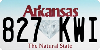 AR license plate 827KWI
