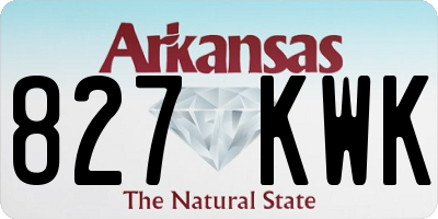 AR license plate 827KWK