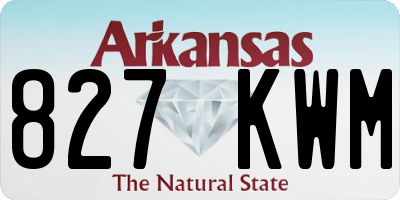 AR license plate 827KWM