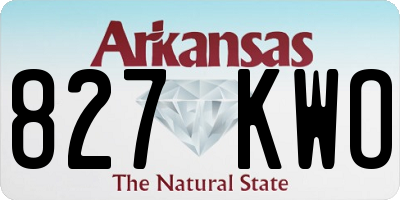 AR license plate 827KWO