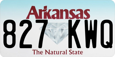 AR license plate 827KWQ