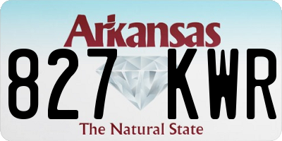 AR license plate 827KWR