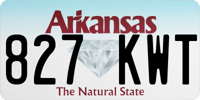 AR license plate 827KWT