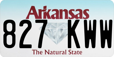 AR license plate 827KWW