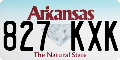 AR license plate 827KXK