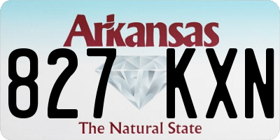 AR license plate 827KXN