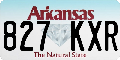 AR license plate 827KXR