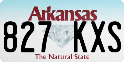 AR license plate 827KXS