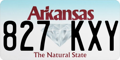 AR license plate 827KXY