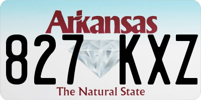 AR license plate 827KXZ