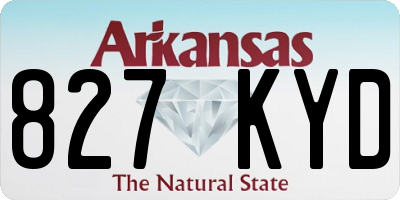 AR license plate 827KYD