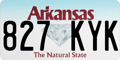 AR license plate 827KYK