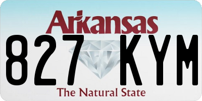 AR license plate 827KYM