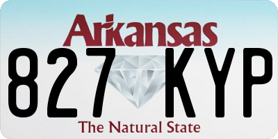 AR license plate 827KYP