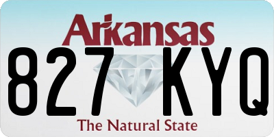 AR license plate 827KYQ
