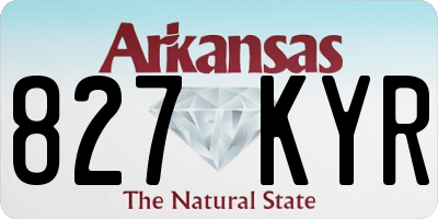 AR license plate 827KYR