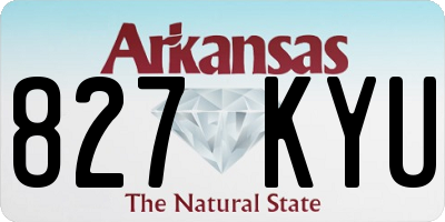 AR license plate 827KYU