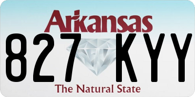 AR license plate 827KYY