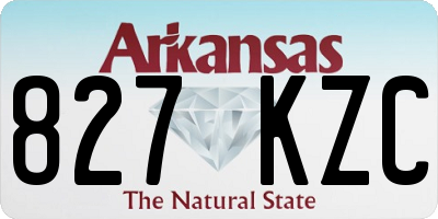 AR license plate 827KZC