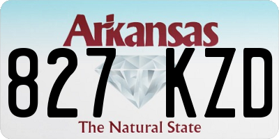 AR license plate 827KZD