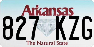 AR license plate 827KZG