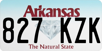AR license plate 827KZK