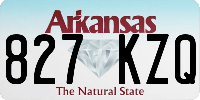 AR license plate 827KZQ