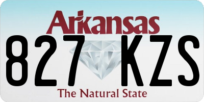AR license plate 827KZS