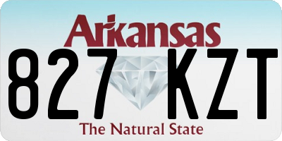 AR license plate 827KZT