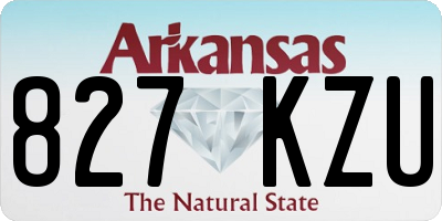 AR license plate 827KZU