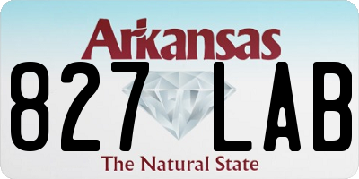 AR license plate 827LAB