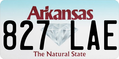 AR license plate 827LAE