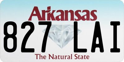 AR license plate 827LAI