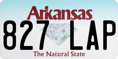 AR license plate 827LAP