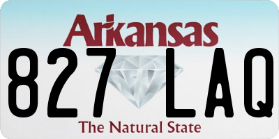 AR license plate 827LAQ