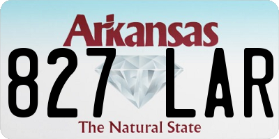 AR license plate 827LAR