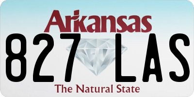 AR license plate 827LAS