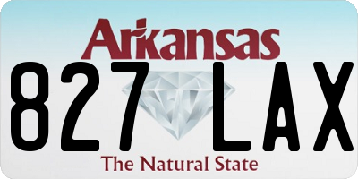 AR license plate 827LAX