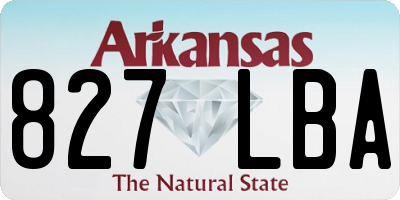 AR license plate 827LBA