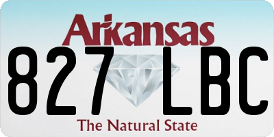 AR license plate 827LBC