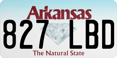 AR license plate 827LBD