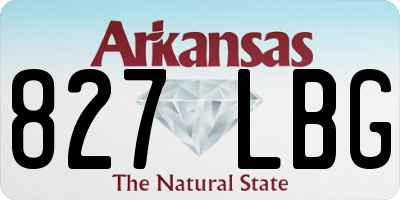 AR license plate 827LBG
