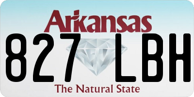 AR license plate 827LBH