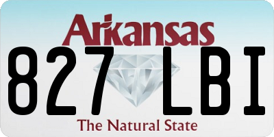 AR license plate 827LBI