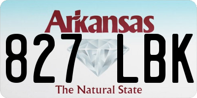 AR license plate 827LBK