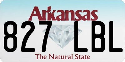 AR license plate 827LBL