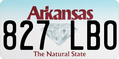 AR license plate 827LBO