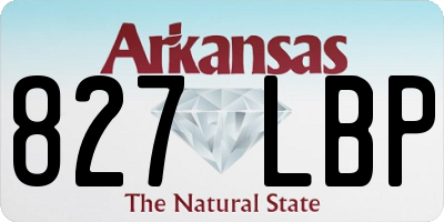 AR license plate 827LBP