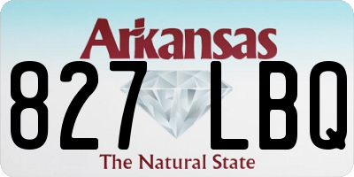 AR license plate 827LBQ