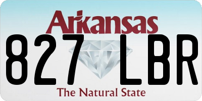 AR license plate 827LBR